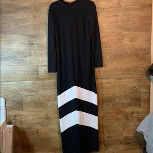 Jessica M. Semi formal black long sleeve dress